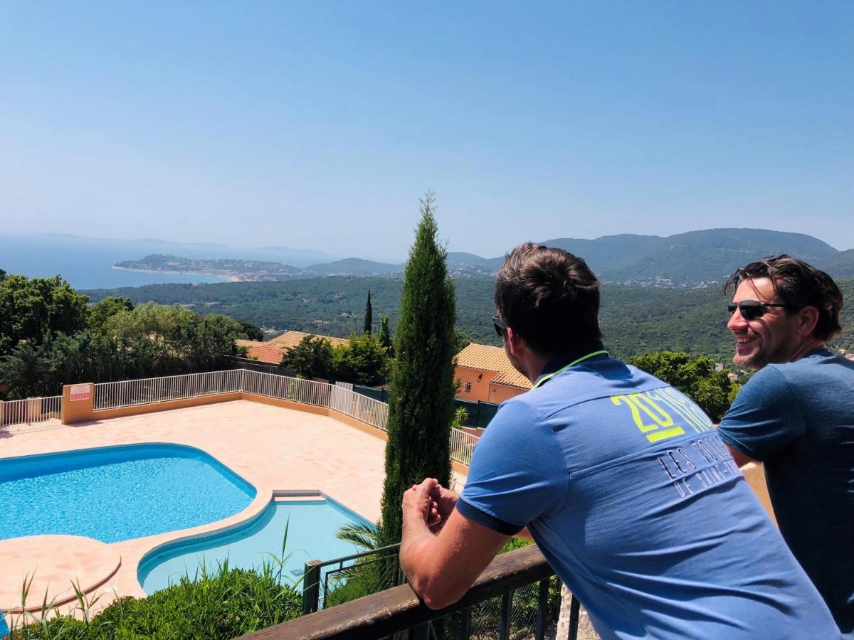Studio Pool House Vue Mer Panoramique Amazing Sea View Wifi Linge Linen Inclut Aircondition La Croix-Valmer Exteriér fotografie