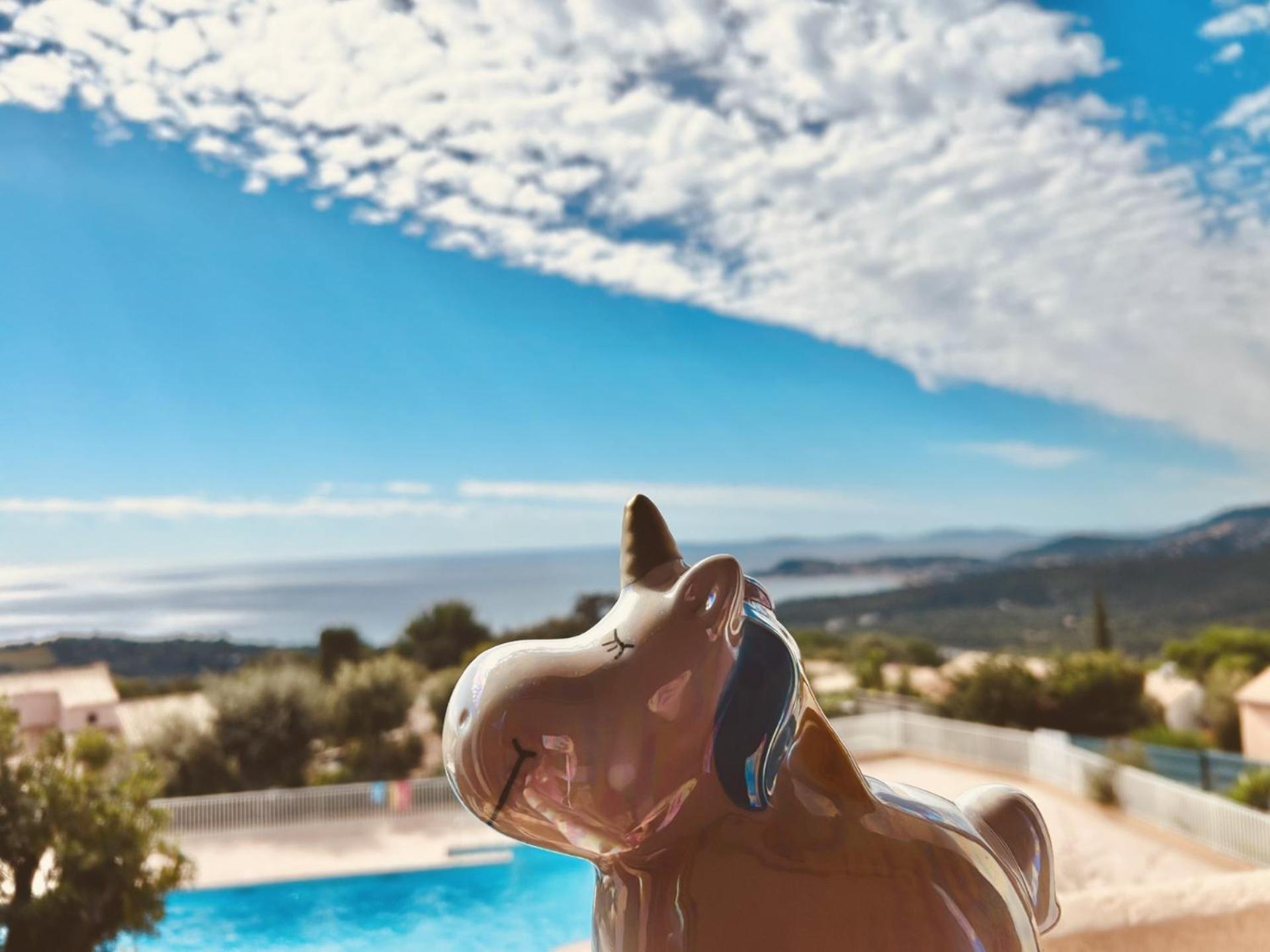 Studio Pool House Vue Mer Panoramique Amazing Sea View Wifi Linge Linen Inclut Aircondition La Croix-Valmer Exteriér fotografie
